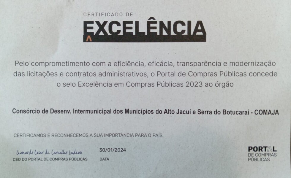 comaja-recebe-o-certificado-de-excelencia-pelo-2-ano-consecutivo